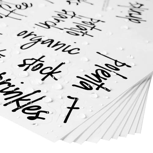 Talented Kitchen Pantry Labels for Food Containers - 157-Piece, Black Script Vinyl - Jar & Bin Labels & Food Storage Organization Stickers thumbnail 9