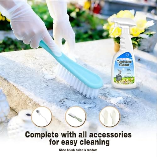SnowLily Headstone & Stone Renewer — Formulated to Clear Moss & Stains from Granite, Quartz, Tile & Slate | Includes Tool Kit | 16.9 FL OZ thumbnail 6