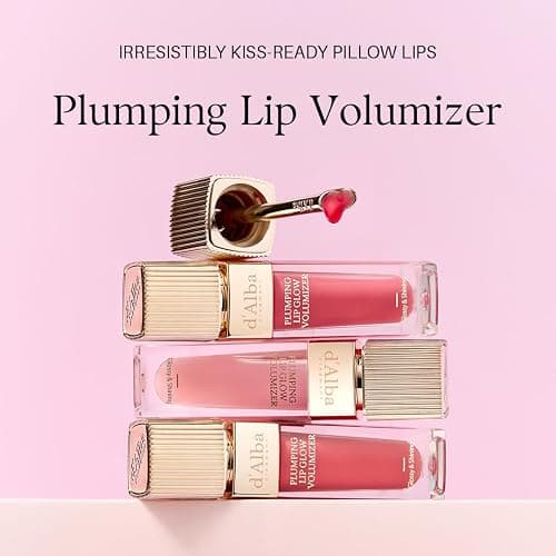 d'alba Piedmont Plumping Lip Glow Mood Volumizer, Hydrating Lip Plumper with Vegan Ceramide & Vitamin C & E, Fuller Lips, Volumizing Lip Gloss, Glowy Finish, Feeble Pink (4 Colors) (0.17 fl oz.) thumbnail 2