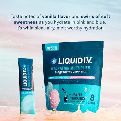 Liquid I.V.® Hydration Multiplier - Cotton Candy | Electrolyte Powder Drink Mix | 1 Pack (16 Servings) thumbnail 3