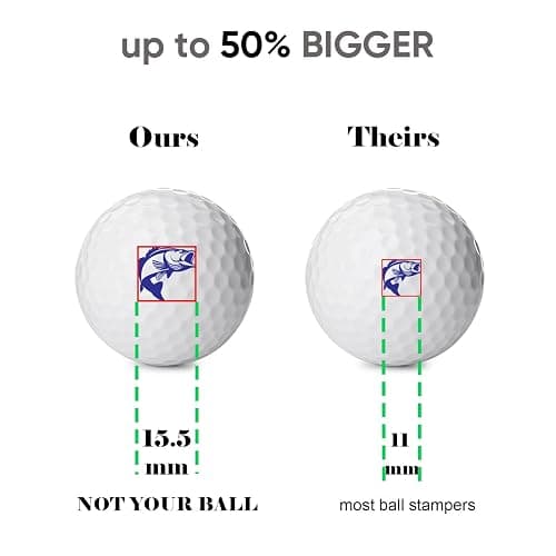 Golf Ball Stamp, Golf Ball Stamper, Reusable Self-Inking Golf Ball Stamp Marker to Identify Golf Balls, Golf Gift Golf Accessories for Men and Women Golfers thumbnail 2