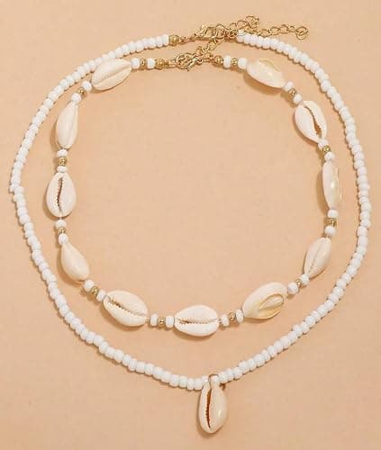 Nackiy Handmade Sea Shell Necklace for Women Summer Adjustable Natural Shell Collar Necklace thumbnail 5