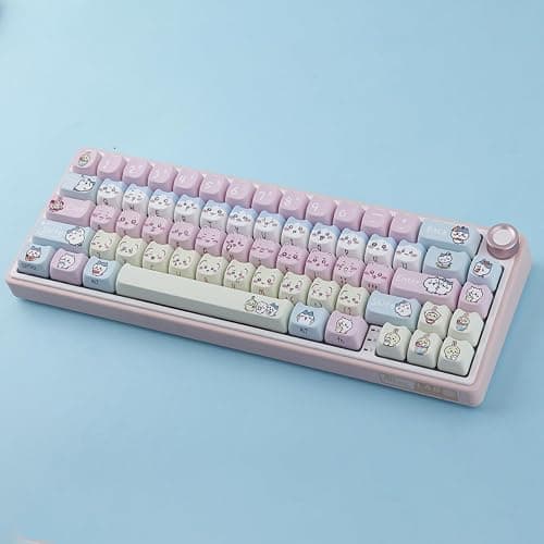 TYRIXKI PBT Keycaps 134 Keys Chiikawa Keycaps Dye-Sublimation Cute Kawaii Keycap Mao Profile Cat Shape Custom Keycap for Cherry Gateron MX Swithes Mechanical Keyboards thumbnail 4