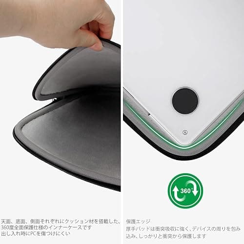 Arvok 11 11.6 12 Inch Laptop Sleeve Case for MacBook Air 12, Water-Resistant Neoprene Notebook Computer Tablet Sleeve, Carrying Bag Cover for Chromebook/HP/Dell/Lenovo/Asus/Acer, Black thumbnail 3