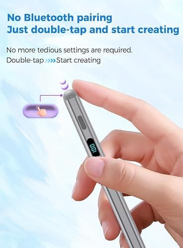Stylus Pencil for iPad 2026-2018,Magnetic&Palm Rejection&Fast Charge-Purple | 5 Extra Tips-for Apple iPad Pro(M5&M4/)&Air(M4/M3/M2)13/12.9/11inch&iPad(A16)11-6Gen&Mini5/6/7(A17Pro)Gen thumbnail 4