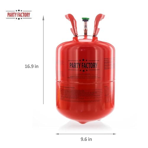 Party Factory Helium balloon gas for up to 50 balloons | helium bottle 14.1 cu gas filling foil balloons | party wedding thumbnail 2