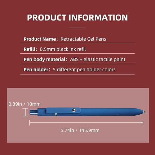 YOXMJDB Gel Pens, 5 Pcs 0.5mm Fine Point Smooth Writing Pens Cute Pens, High-End Series Black Ink Pens for Journaling Note Taking, School Office Supplies for Women Men (5 Pcs Vintage) thumbnail 2