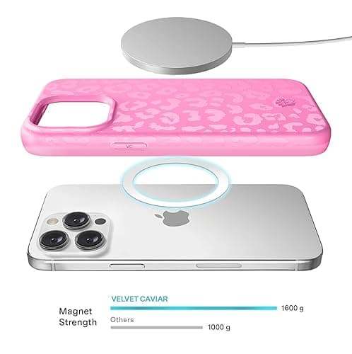 VELVET CAVIAR Case for iPhone 15 Pro Max | Compatible with MagSafe | 10ft Drop Tested | Protective Designer Cases| Hot Pink Leopard thumbnail 4