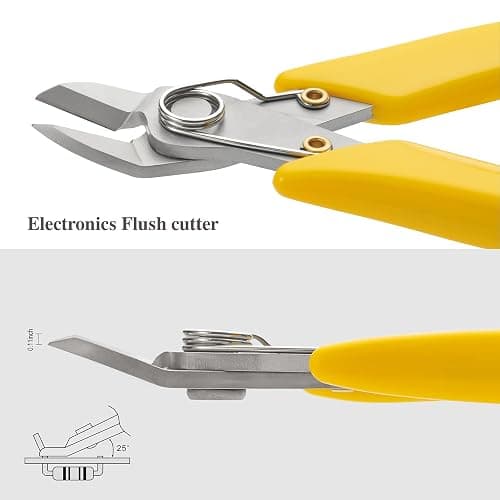 KATA 2Pack Micro Wire Cutters For Electronics Flush cutters, 6 Inch Precision Micro Cutters for Cut Precision Electronics, Jewelry, Soft Copper Wire, Cables thumbnail 6