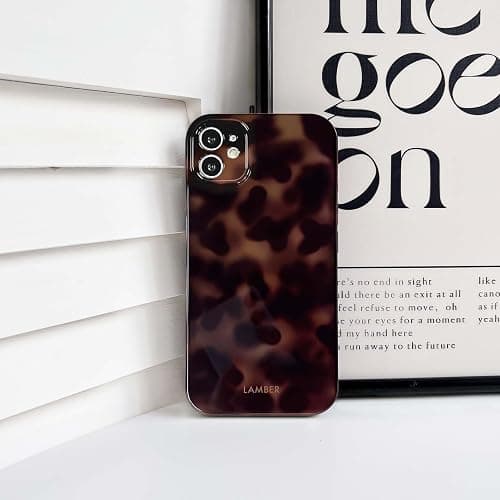 NITITOP Compatible with iPhone 11 Case Cute Stylish Leopard Print Amber Aesthetic Tortoise Design for Women Girls Men Soft TPU Shockproof Protective Cover - Brown thumbnail 6