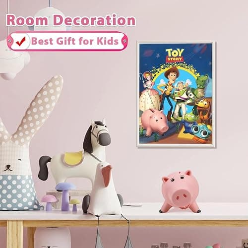 PHOCAS Hamm Piggy Bank Unbreakable Cute Pink Pig Money Bank Plastic Saving Coin Bank for Kids Christmas Birthday Gift thumbnail 2