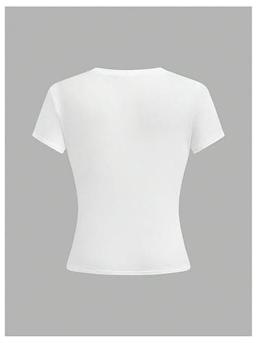 COZYEASE Girl's 3 Pack Summer Basic Tee Tops Short Sleeve Crew Neck Casual Fitted T-Shirts thumbnail 4