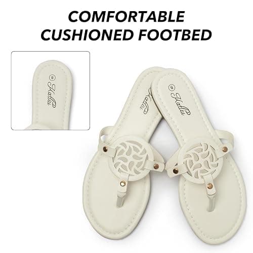 katliu Women's Flat Sandals Flip Flop Sandals Comfortable Dressy Thong Sandals thumbnail 3