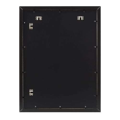 Amazon Basics Rectangular Wood Poster Frame, 18" x 24", Black thumbnail 4