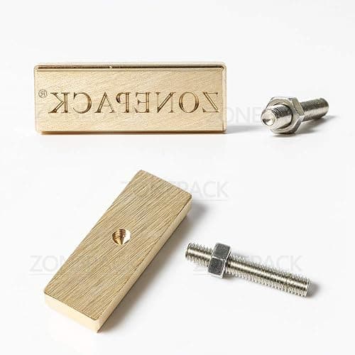 ZONEPACK Custom Logo Hot Foil Stamping Brass Mold Branding Iron Wood Burning Stamp Heating for Leather Wood Paper (Small Than 2''x2'' with 0.19'' Hole on Back) thumbnail 6