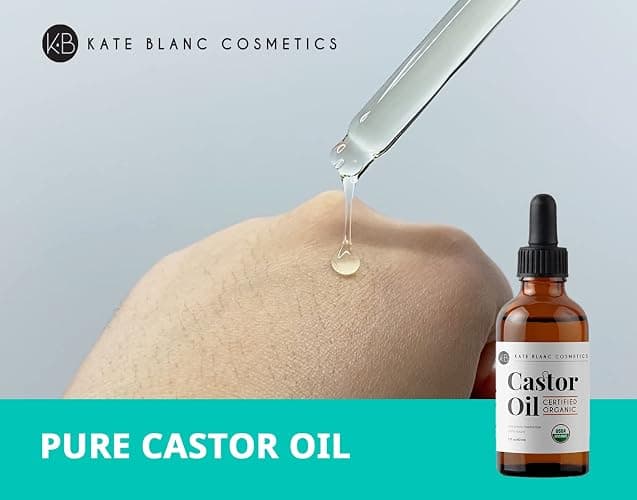 Kate Blanc Cosmetics Castor Oil Organic for Hair, Lashes, Face, Skin (2oz), 100% Pure, Cold Pressed, Hexane Free Hair Oil. Lash Serum for Thicker-Looking Eyelashes & Eyebrows thumbnail 6