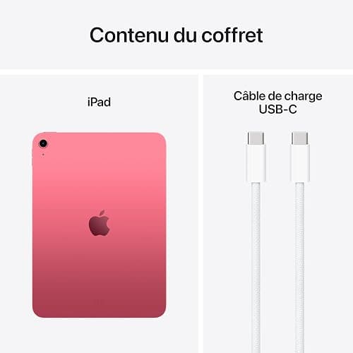 Apple iPad avec Puce A16 : Écran Liquid Retina 11 Pouces, 128 Go, Wi-FI 6, caméras Avant/arrière 12 Mpx, Touch ID, autonomie d’Une journée – Rose thumbnail 6