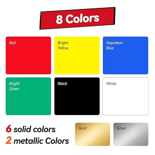 Coogert 8 Vibrant Colors Jumbo Poster Markers, 15MM Thick Permanent Acrylic Graffiti Markers, Wide Tip Paint Marker for Canvas, Posters Board, Fabric, Window, Wood, Teachers,Banner painting supplies thumbnail 5