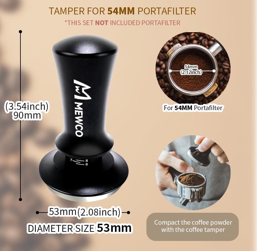 Paquete de 7 estaciones de manipulación espresso y distribuidor de café con agitador WDT y espresso, embudo de dosificación de café y visualización de disco de expreso, accesorios para bar y oficina thumbnail 5