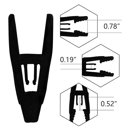 Tinfol Velvet Hanger Clips, 24 Pack Black Pants Hangers Clips, Large Opening Clothes Pin, Strong Finger Flocked Clip Perfect for Use with Slim-line Clothes Velvet Hanger - 24PC - Black thumbnail 2