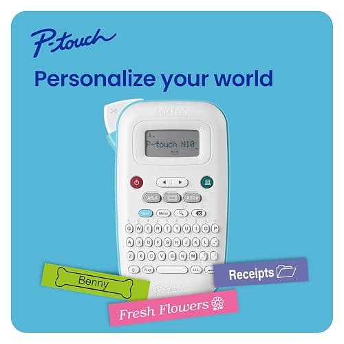 Brother P-Touch PT-N10 Personal Handheld Label Maker, Portable and Prints, P-Touch Btag ~½” (12mm) Wide Color Personalized Label Tapes, thumbnail 2