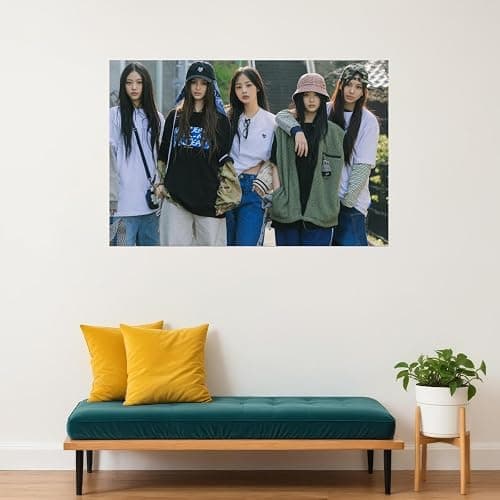 Stay Out Your Lane NewJeans Right Now Group Poster K-pop Music Art 12x16 Poster thumbnail 3