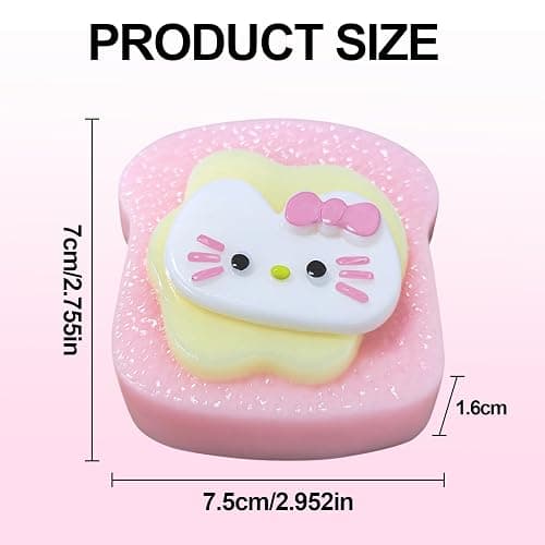 Taba Squishy Toys Cat, Relief Squishy, Cat Squeeze Toys, Anxiety Plushie Soft Silicone Toy, Suitable Adults Kids Party Favor Gift Small Toys for Stress Relief thumbnail 2
