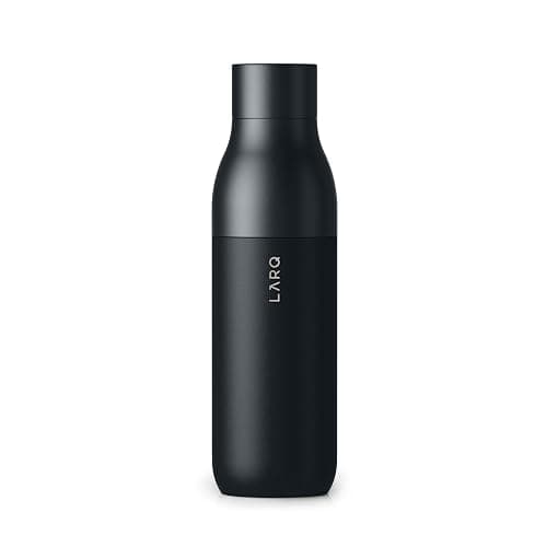 LARQ Bottle Twist Top 25 oz - Insulated Stainless Steel Water Bottle | BPA Free | Reusable Water Bottle for Camping, Office, and Travel | Keep Drinks Cold and Hot, Obsidian Black - Image 1
