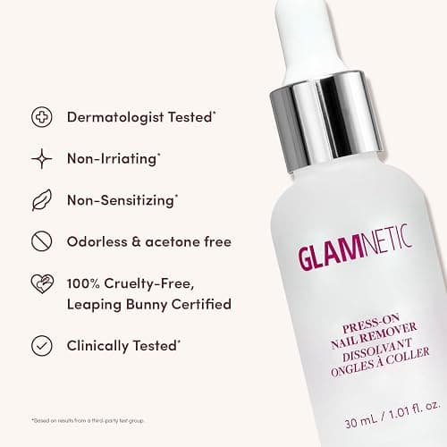Glamnetic Press On Nail Remover | Odorless, No Acetone, Gentle Press-On Nail Remover Serum for Fake Nails | 30 ml/1.01 fl. oz. thumbnail 3