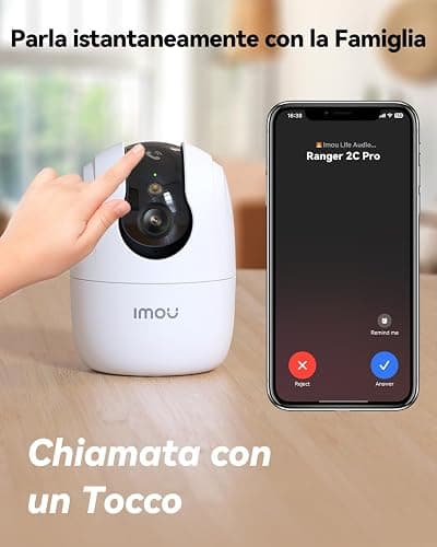 Imou 3K Telecamera WiFi Interno con One-Touch Chiamata, 5MP Videocamera Sorveglianza con Crociera Automatica, Rilevamento AI Umano/Animali, Visione Notturna a Colori, Modalità Privata, 2,4/5GHz thumbnail 5