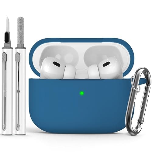 Ljusmicker for AirPods Pro Case Cover with Cleaner Kit,Silicone Protective Cases for Apple AirPod Pro 2nd/1st Generation Case for Women Men,AirPods Pro 2 Case Accessories with Keychain-Cobalt Blue - Image 1