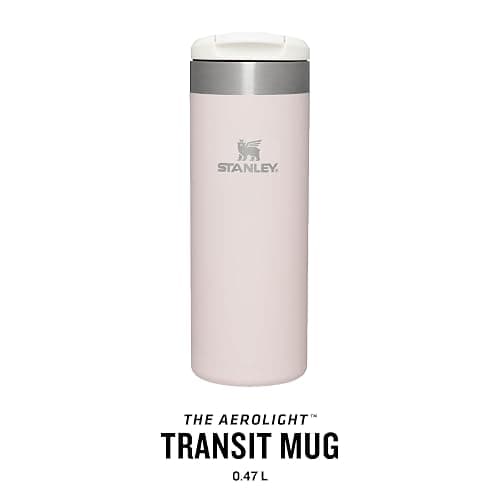 Stanley Aerolight Transit Thermobecher 0.47L - Hält 6 Stunden Heiß - Spülmaschinenfest - Kaffeebecher To Go Auslaufsicher - Kompatibel Mit Gängigen Pkw-Getränkehalterungen - Thermosflasche - Rose - 0.47L - Rose Quartz thumbnail 4