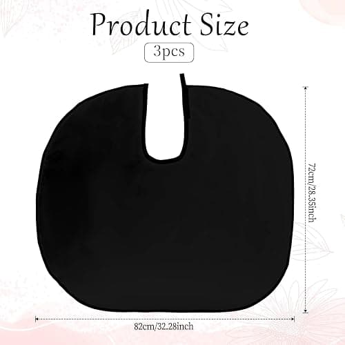 3 Pcs Haircut Cape Shorty Hair Dye Cape Adjustable Neck Makeup Apron Salon Hair Cape Barber Capes Hair Cut Capes for Adults thumbnail 3