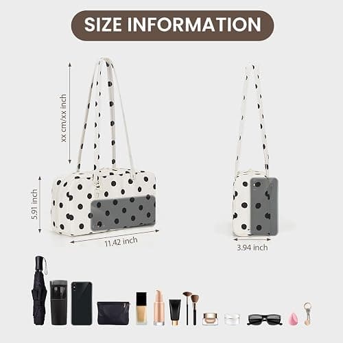HiTotes Small Bowler Bag Nylon Hobo Bags for Women Bowler Purse Slouchy Tote for Travel Work College thumbnail 4