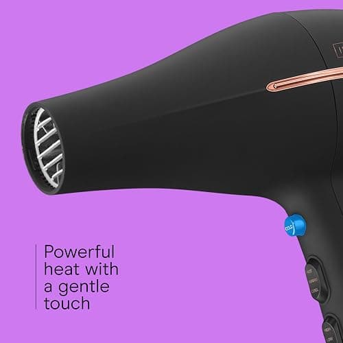 INFINITI PRO by CONAIR Hair Dryer, 1875W Blow Dryer with Diffuser and Concentrator, Ceramic Technology, 3 Heat & 2 Speed Settings, Cold Shot Button, Black thumbnail 3