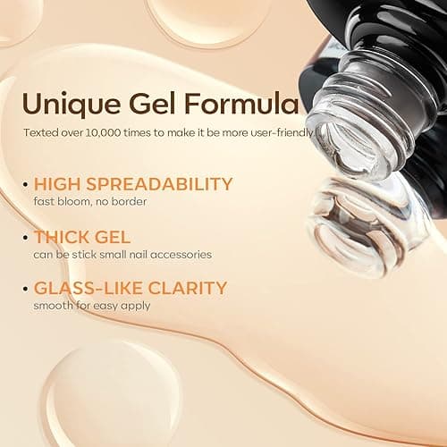 Modelones Gel Nail Polish, 1 Pcs 15 ML White Gel Nail Polish Soak Off Pastel Spring Summer Gel Polish White Nail Polish Art Design for Women Girl Nail Lovers Mother's Day Gift Salon DIY Gel Manicure - A0-Milky White thumbnail 8
