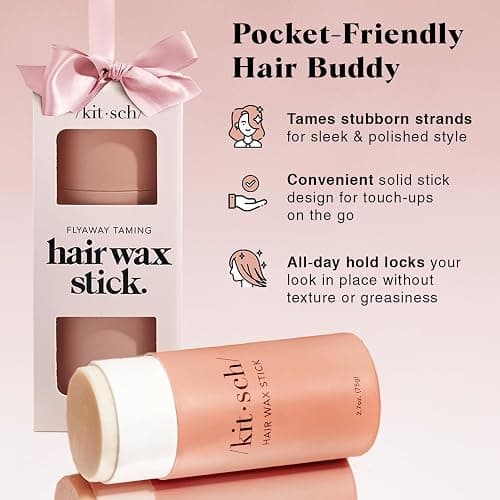 Kitsch Hair Wax Stick for Women & Men - Anti-Frizz and Fly Away Hair Tamer, No Residue Hair Finishing Stick | All Day Hold Styling Product - 2.7 oz thumbnail 2