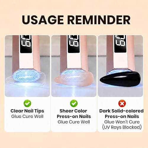 Beetles Solid Nail Glue Gel for False Tips, 15g UV Gel Nail Glue | Strong Adhesion for Clear Press on Acrylic Tips, Hard Gel 3D Sculpting for Nail Art UV Light Cured thumbnail 8