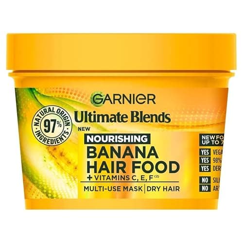 Garnier Ultimate Blends Hair Food Banana 3-in-1 Dry Hair Mask Treatment 390ml - Image 1