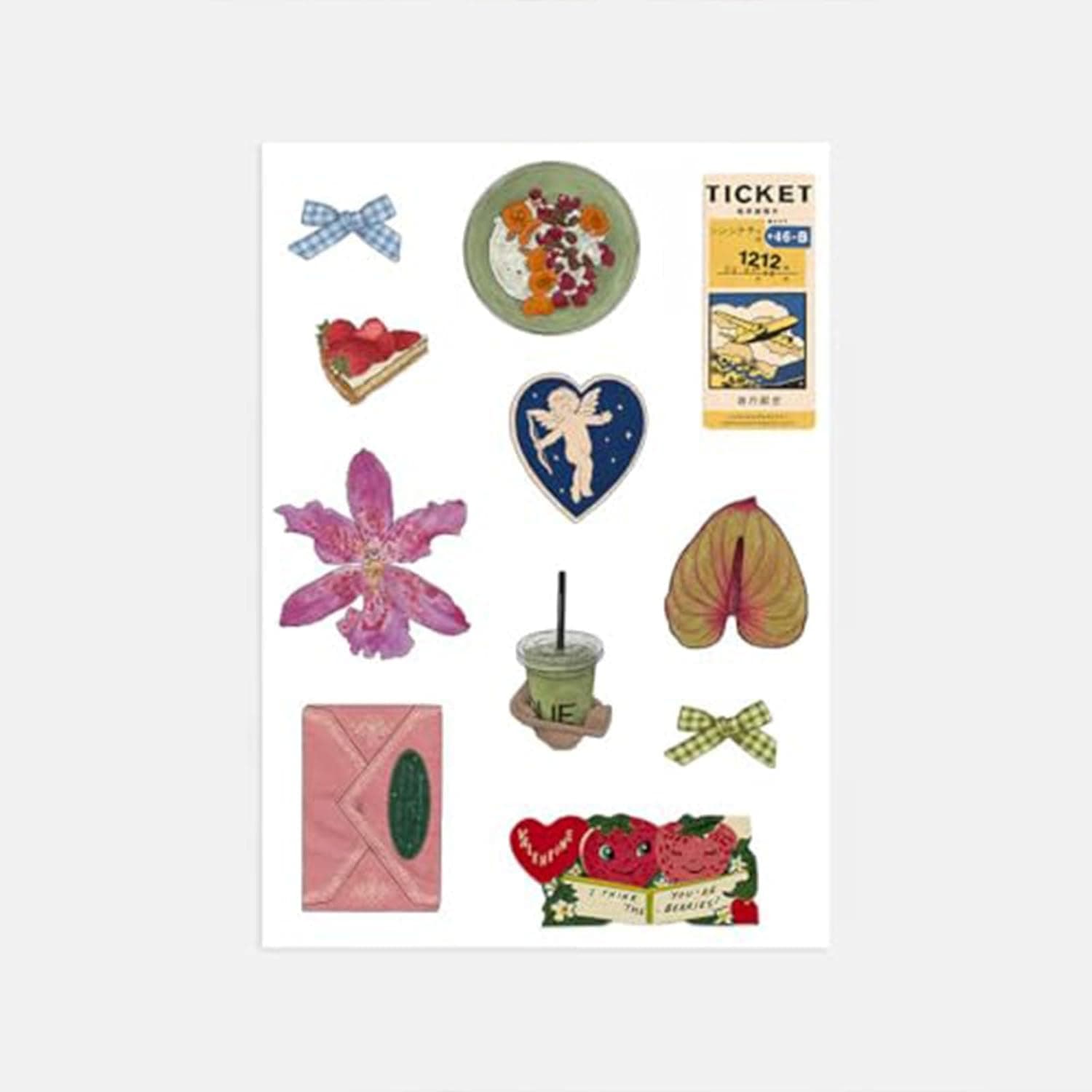 Girlhood Sticker Book, 1260+ Cute Stickers for Journaling, Scrapbooking, DIY Decoration, 55 Pages with Aesthetic Pastel Letters, Fruity Icons, Bows & Tickets (1 Pcs) thumbnail 3