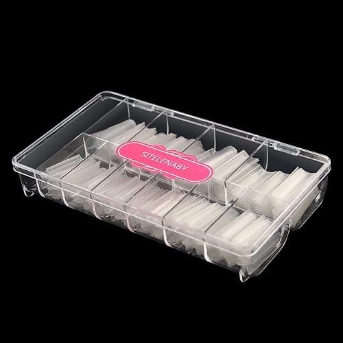No C Curve Square Nail Tips XXL，Acrylic Nail Tips Square,SITELENABY 500 pcs Clear Fake Nails for Nail Salons,Nail Tech Must Have thumbnail 7