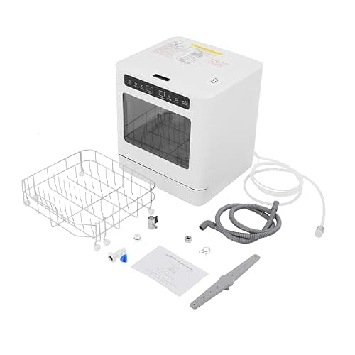 Portable Mini Countertop Dishwasher | Household Dishwasher 4 Modes Hot Air Drying Counter Top Dishwasher with High Temp for Apartment Dorm Small Kitchen thumbnail 6