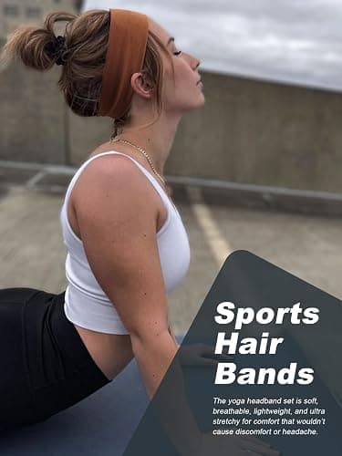 AQOKKA Sports Headbands for Women Non Slip Elastic Fashion Hair Bands for Women's Hair thumbnail 3
