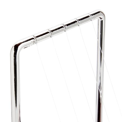Juvale Newtons Cradle Pendulum - 7 x 6 x 7 in, Silver Stainless Steel - Desk Decor & Office Decor for Men - Stress Relief Desk Toy - Science Teacher Gift & Physics Toy thumbnail 8