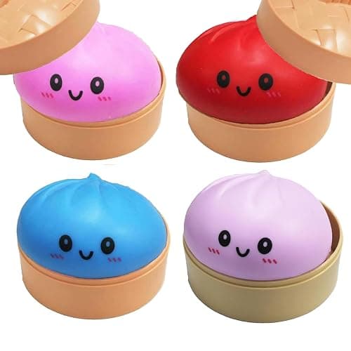 New -Dumpling Squishies & Dumpling Squishy Mystery Box, Relieving Stress .Squishy Dumplings. (Purple) thumbnail 7