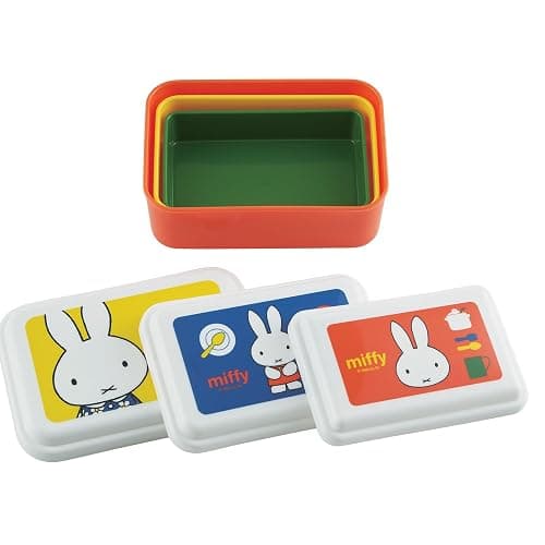 Skater Miffy Food Storage Container Set (3-Piece) - Miffy Design Bento Box, Lunch & Snack Containers, Reusable Food Organize thumbnail 2