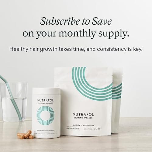 Nutrafol Women's Balance Hair Growth Supplements, Ages 45 and Up, Clinically Proven for Visibly Thicker Hair and Scalp Coverage, Dermatologist Recommended - 1 Month Supply thumbnail 7