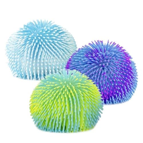 Keycraft Giant Puffer Ball – Large Squishy Sensory Fidget Toy for Kids & Adults, Stress Relief Squeeze Ball with Soft Spiky Texture, Random Colour – Fun Party Gift 16cm (Pack of 2) thumbnail 5