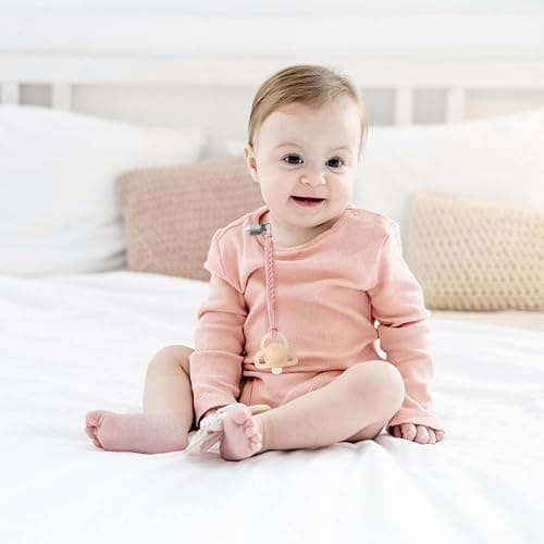 TenderBabe Silicone Pacifier Clip for Baby Girls and Boys, Pack of 6 Soft Flexible Paci Binky Clips with One-Piece Braided-Style Design,BPA-Free Baby Essentials thumbnail 5