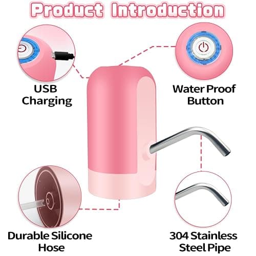 Infowush Powerful Water Table Pump, Battery Powered Water Pump for Water Table 3 Hours Non-Stop Fun Portable Summer Outdoor Sand/Water Table Toys Water Play Table Accessories for Toddlers Kids（Pink） thumbnail 3